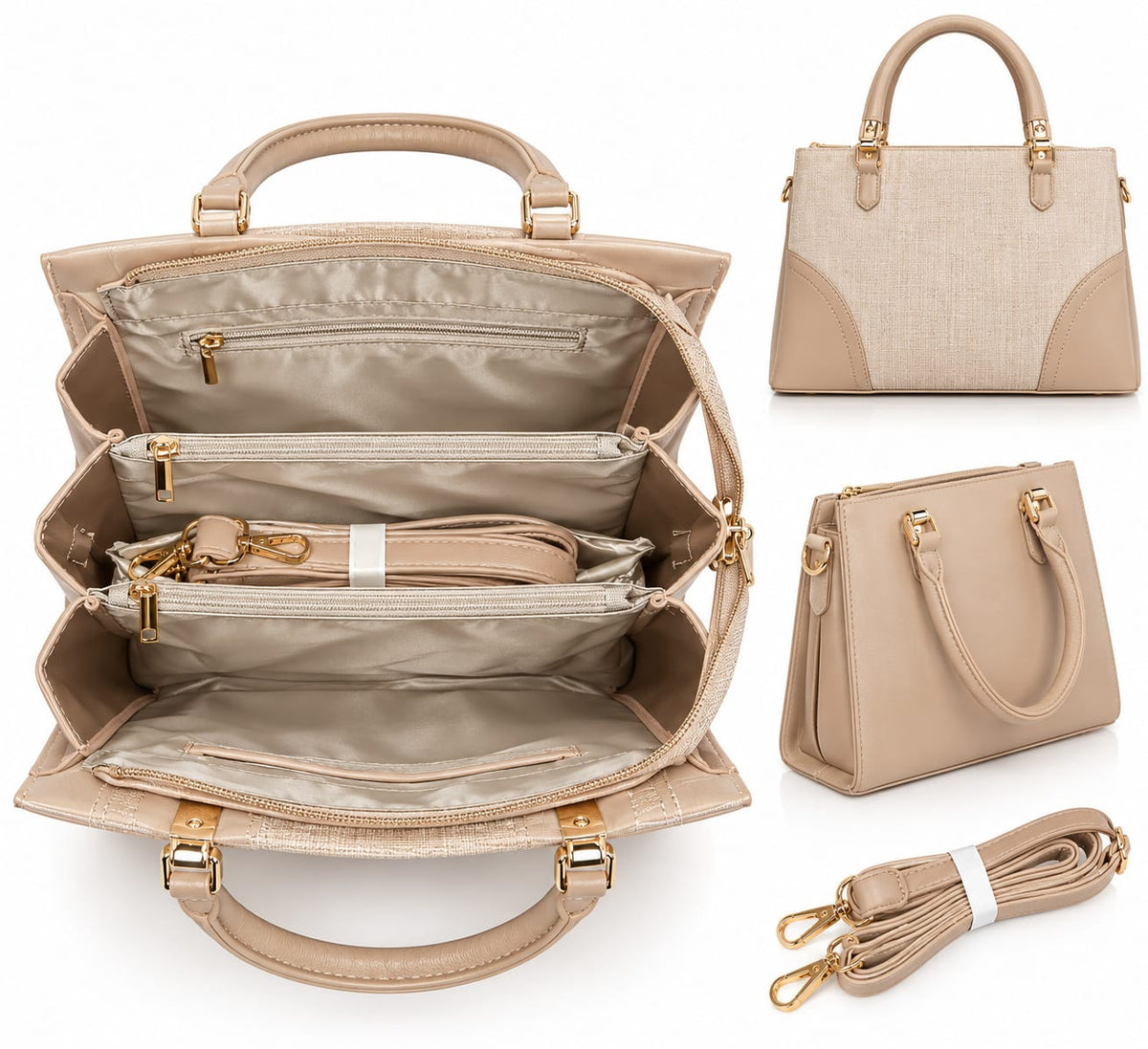 Elegant Multi-Compartment Women’s Handbag