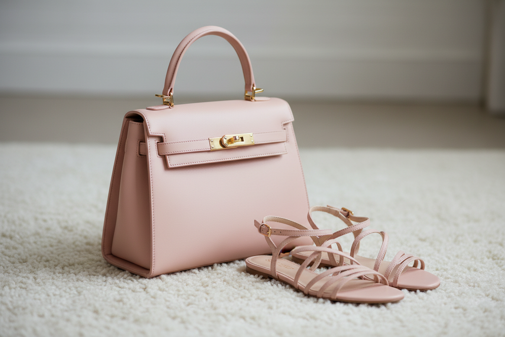 Luxury Ladies’ Bag & Sandal Set – Elegant Matching Duo